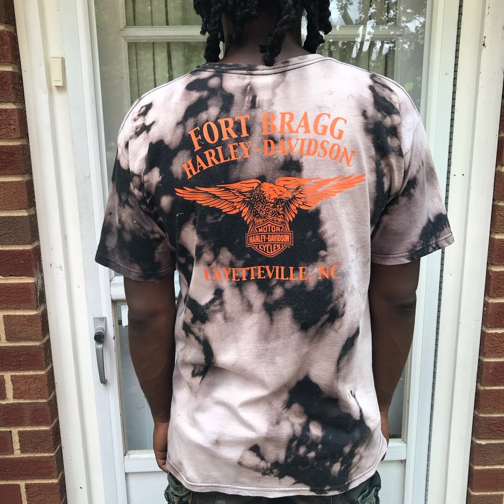 Distressed Fort Bragg Harley Davidson Tee